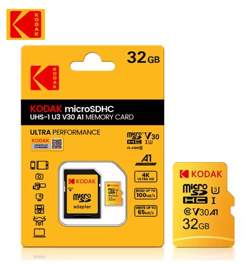 Cartão de Memória Micro SD KODAK Classe 10 A1 - 32GB
