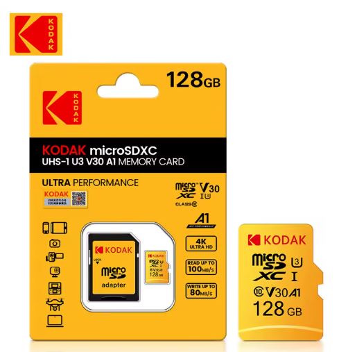 Cartão de Memória Micro SD KODAK Classe 10 A1 - 128GB