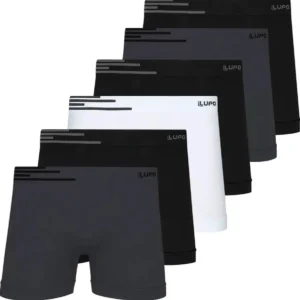 Kit 6 Cuecas Boxer Lupo Sem Costura Box Microfibra Original